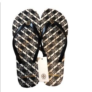 Tory Burch Monogram Geo print Flip Flops
